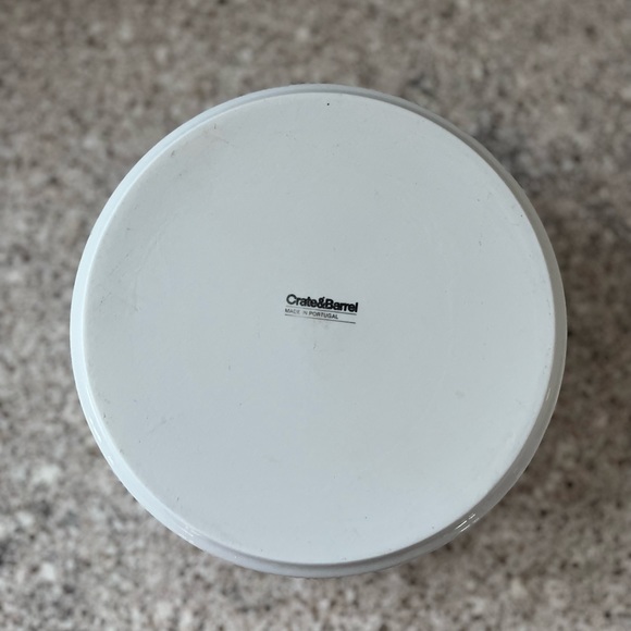 Crate & Barrel White Porcelain Serving Bowl - Picture 4 of 4